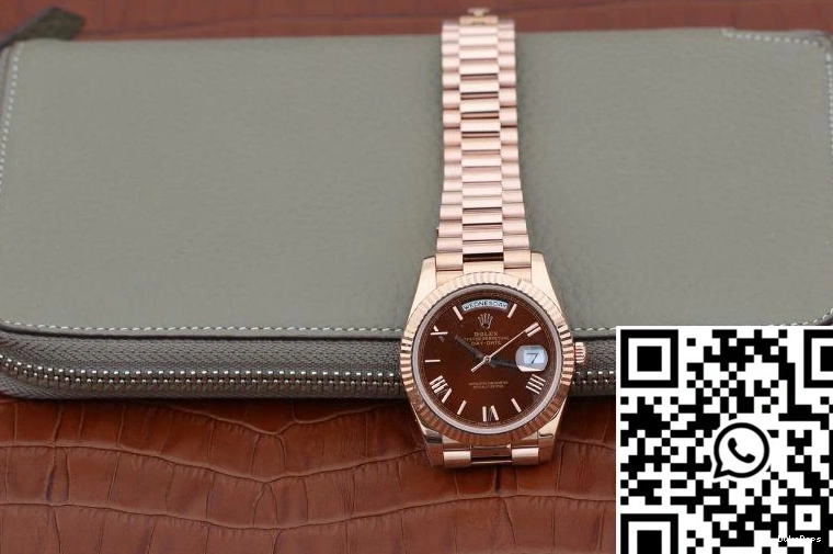 Date 40mm EW Dial Day Rolex 228235 Brown Factory 0816
